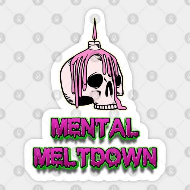 Mental meltdown Sticker by onemoremask